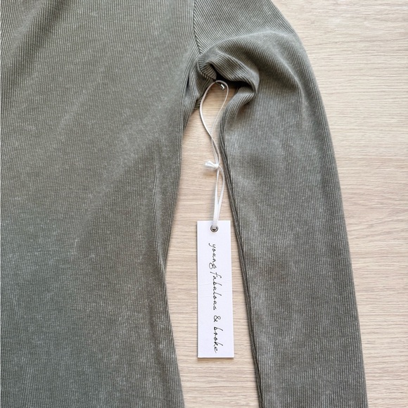 Young, Fabulous and Broke Mock Neck Midi Dress in Sage Green - Picture 5 of 12